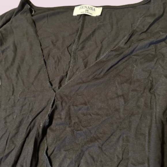 Black Rayon Span Crepe Layered Look Top  4230  NWT Boutique - Picture 12 of 14